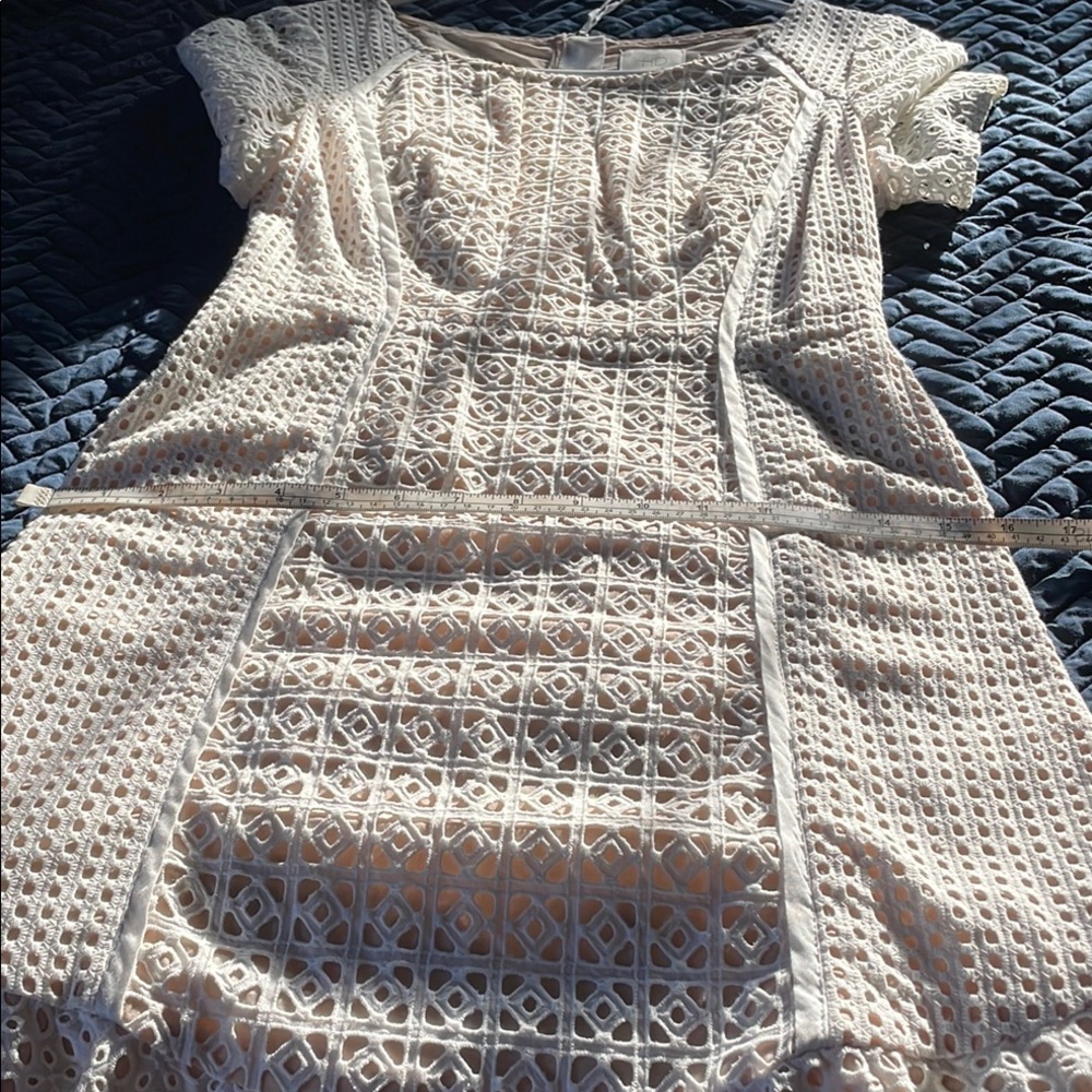 Like new HD in Paris Elegant white eyelet midi Dress from Anthropologie - Picture 13 of 15